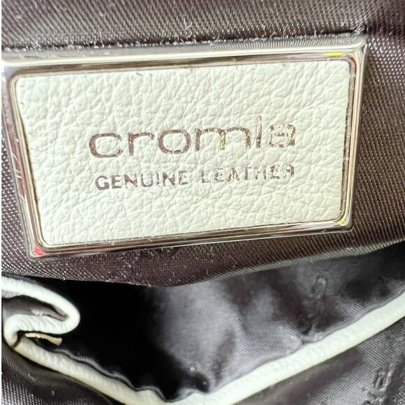 Cromia Genuine Tan Leather and Snakeskin Animal Print Hobo Purse Handbag - Picture 10 of 15